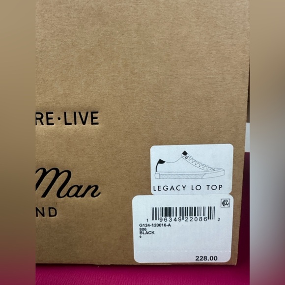 Good Man Brand Legacy Lo Top Black & White Neoprene & Leather Sneakers M… - Picture 9 of 10